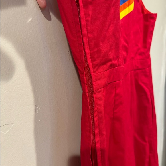 Modcloth Verve Red Rainbow Dress Womens Size 6 NEW WITH TAGS - Picture 4 of 8